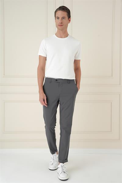Comfort Fit Beli Lastikli Yan Cep Füme Jogger Pantolon P 1150