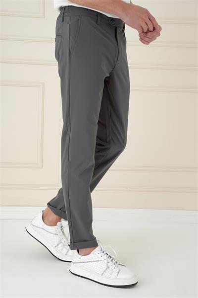 Comfort Fit Beli Lastikli Yan Cep Füme Jogger Pantolon P 1150