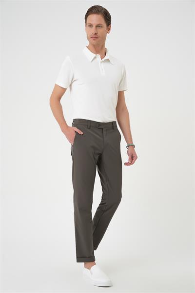 Comfort Fit Beli Lastikli Yan Cep Haki Jogger Pantolon P 1150