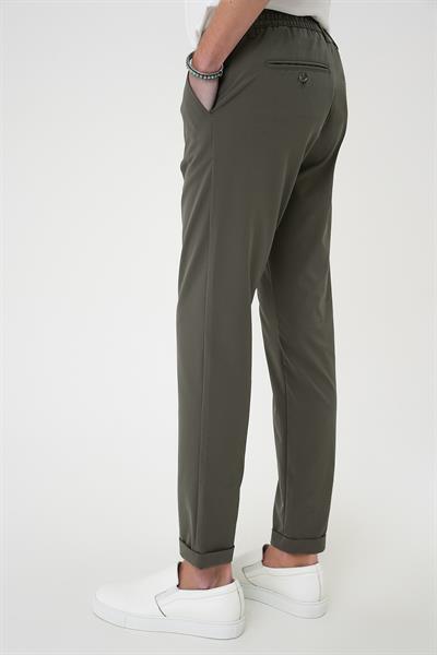 Comfort Fit Beli Lastikli Yan Cep Haki Jogger Pantolon P 1150