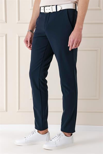 Comfort Fit Beli Lastikli Yan Cep Lacivert Jogger Pantolon P 1150