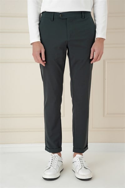 Comfort Fit Beli Lastikli Yan Cep Nefti Jogger Pantolon P 1150