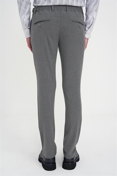 Comfort Fit Beli Lastikli Yandan Tokalı Esnek Açık Gri Jogger Pantolon P 1178