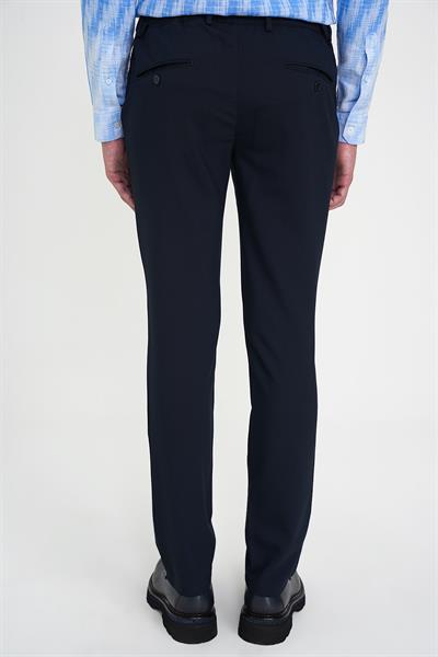 Comfort Fit Beli Lastikli Yandan Tokalı Esnek Lacivert Jogger Pantolon P 1178