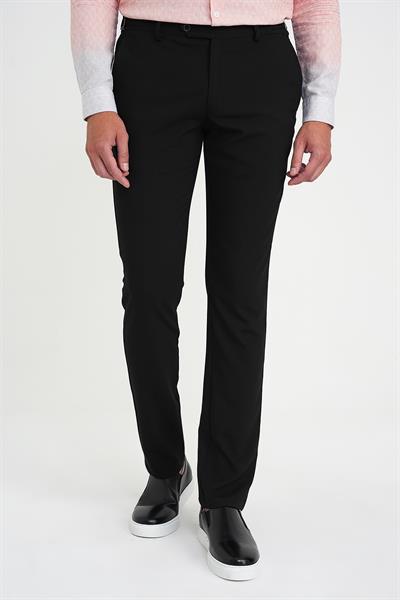 Comfort Fit Beli Lastikli Yandan Tokalı Esnek Lacivert Jogger Pantolon P 1178