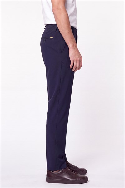 Comfort Fit Esnek Pamuklu Yan Cep Lacivert Jogger Pantıolon P 1220