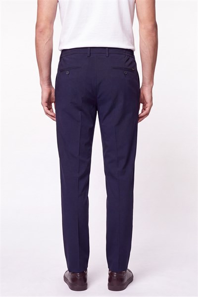 Comfort Fit Esnek Pamuklu Yan Cep Lacivert Jogger Pantıolon P 1220