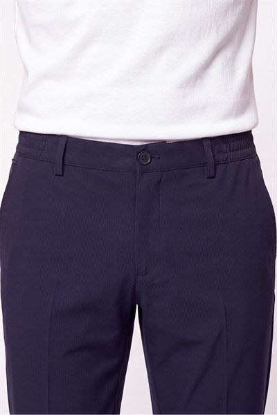 Comfort Fit Esnek Pamuklu Yan Cep Lacivert Jogger Pantıolon P 1220