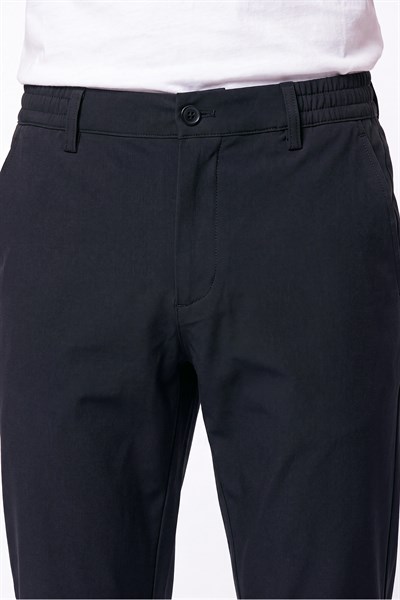 Comfort Fit Esnek Pamuklu Yan Cep Siyah Jogger Pantıolon P 1220