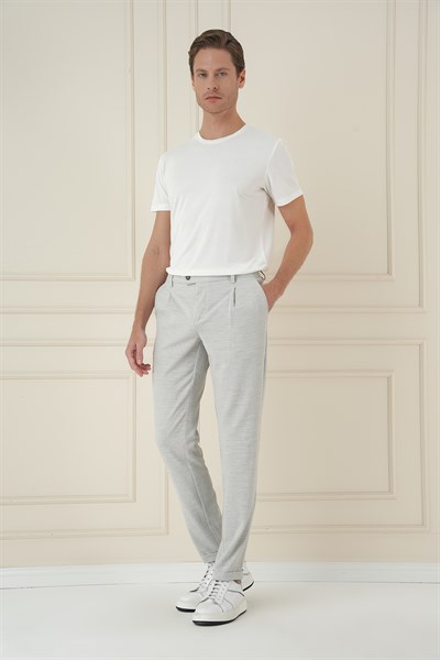 Comfort Fit Gofre Dokulu Beli Lastikli Pileli Taş Jogger Pantolon P 1174