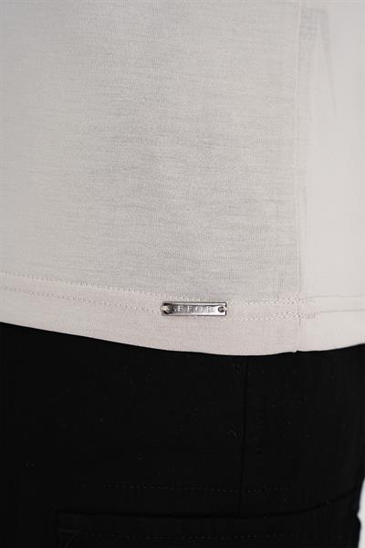 Comfort Fit Polo Yaka Modal Karışım Kısa Kol Casual Taş Tişört Ts 903