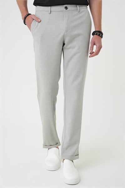 Comfort Fit Rahat Kalıp Beli Lastikli Gri Jogger Pantolon  P 1183
