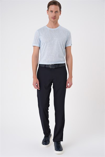 Comfort Fit Rahat Kalıp Beli Lastikli Lacivert Jogger Pantolon  P 1185