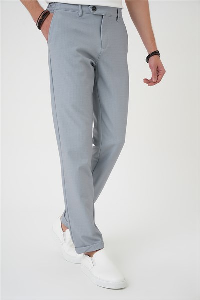 Comfort Fit Rahat Kalıp Beli Lastikli Gri Jogger Pantolon  P 1181