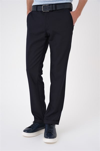 Comfort Fit Rahat Kalıp Beli Lastikli Lacivert Jogger Pantolon  P 1185