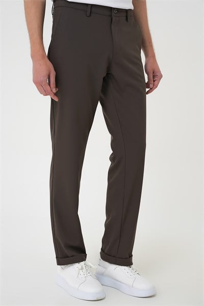 Comfort Fit Rahat Kalıp Beli Lastikli Toprak Jogger Pantolon  P 1185