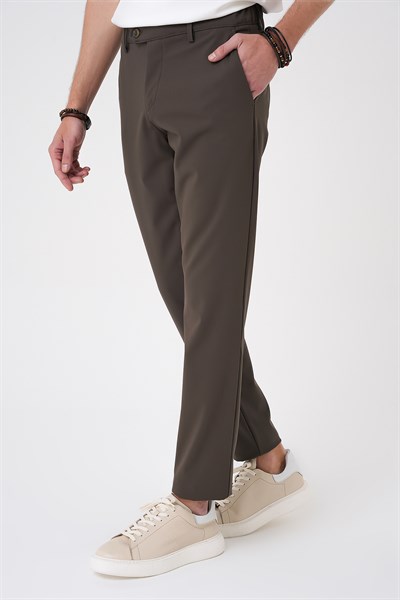 Comfort Fit Rahat Kalıp Beli Lastikli Toprak Jogger Pantolon  P 1184