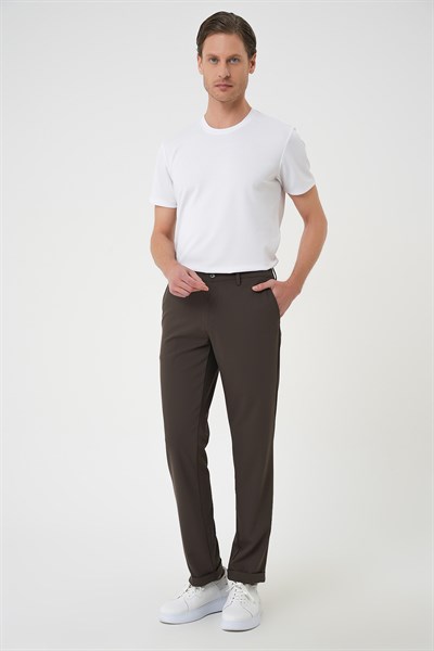 Comfort Fit Rahat Kalıp Beli Lastikli Toprak Jogger Pantolon  P 1185