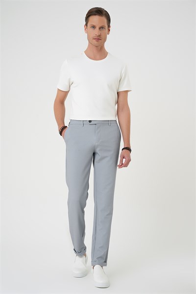 Comfort Fit Rahat Kalıp Beli Lastikli Gri Jogger Pantolon  P 1181
