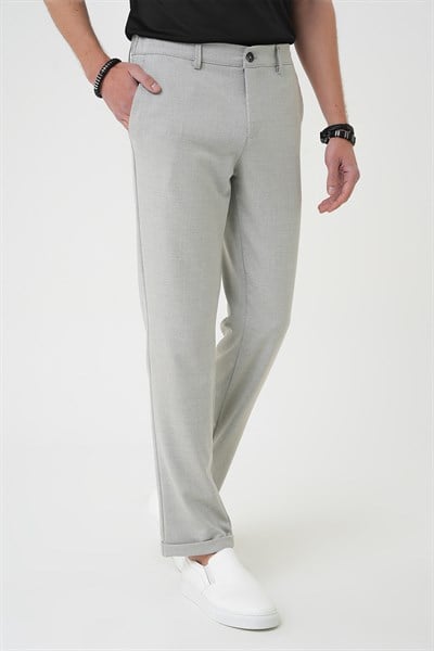 Comfort Fit Rahat Kalıp Beli Lastikli Gri Jogger Pantolon  P 1183