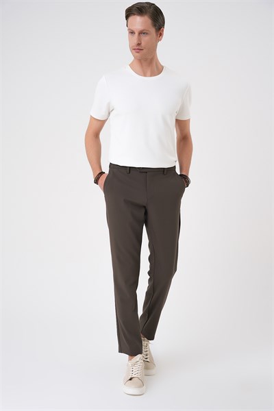 Comfort Fit Rahat Kalıp Beli Lastikli Toprak Jogger Pantolon  P 1184