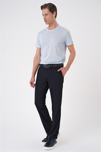 Comfort Fit Rahat Kalıp Beli Lastikli Lacivert Jogger Pantolon  P 1185