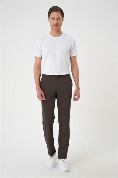 Comfort Fit Rahat Kalıp Beli Lastikli Toprak Jogger Pantolon  P 1185