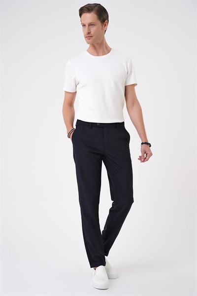 Comfort Fit Rahat Kalıp Beli Lastikli Lacivert Jogger Pantolon  P 1184