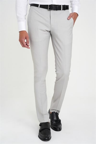 Comfort Fit Rahat Kalıp Esnek %97 Yün Klasik Düz Taş Kumaş Pantolon P 1191