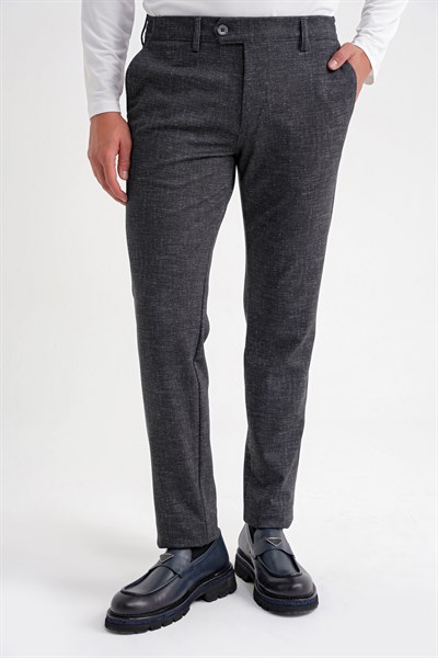 Comfort Fit Rahat Kalıp Kırçıllı Beli Lastikli Siyah-1 Jogger Pantolon P 1176
