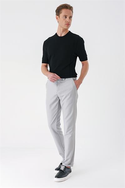 Comfort Fit Yan Cep Beli Lastikli Esnek Pamuk Taş Jogger Pantolon P 1143