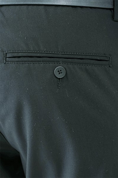 Comfort Fit Yan Cep Pamuk Gabardin Casual Siyah Pantolon P 1146