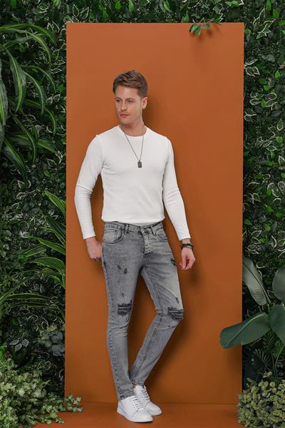 DENİM PNT 118 Gri Jean Pantolon