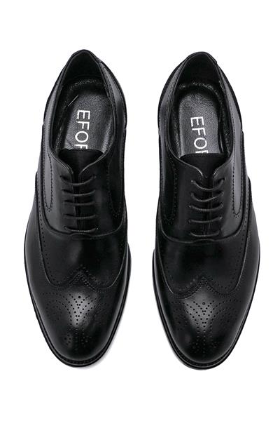 Deri Neolit Tabanlı Bağcıklı Klasik Siyah Ayakkabı 2025-1