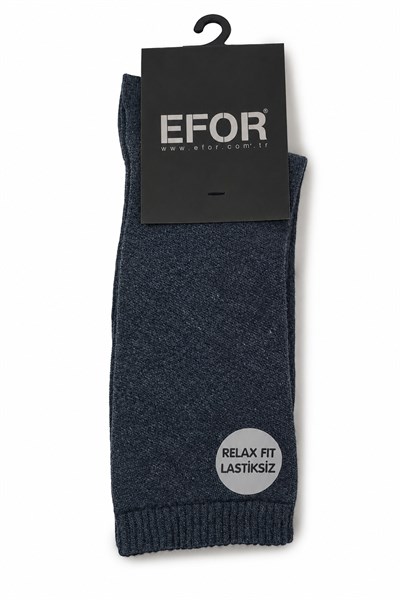 Esnek Nefes Alan Relaxed Lastiksiz Füme Erkek Çorap