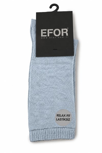 Esnek Nefes Alan Relaxed Lastiksiz Gri Erkek Çorap