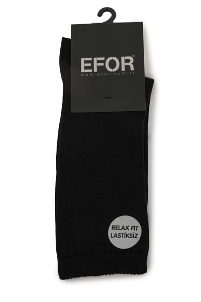 Esnek Nefes Alan Relaxed Lastiksiz Siyah Erkek Çorap