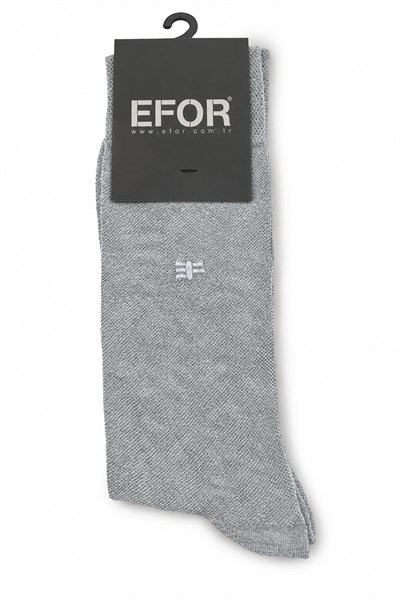 Esnek Düz Gri Bambu Çorap 07