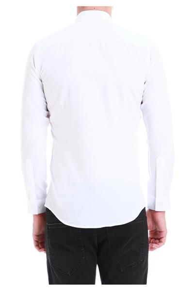 G 1397 Slim Fit Beyaz Spor Gömlek