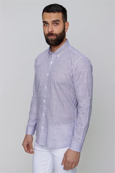 G 1472 Slim Fit Beyaz Spor Gömlek