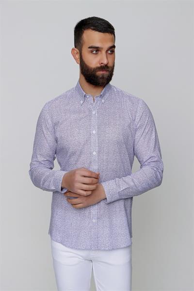 G 1472 Slim Fit Beyaz Spor Gömlek