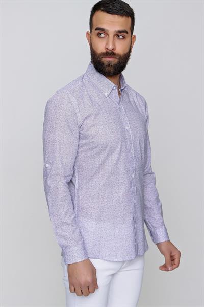 G 1472 Slim Fit Beyaz Spor Gömlek