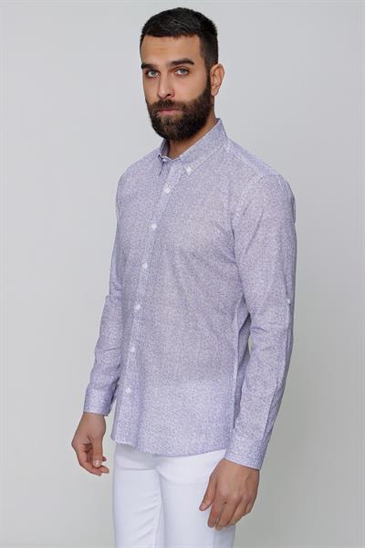 G 1472 Slim Fit Beyaz Spor Gömlek