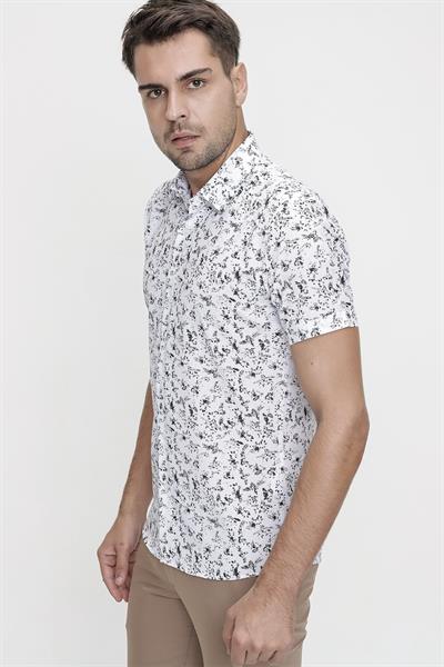 G 1474 Slim Fit Beyaz Spor Gömlek