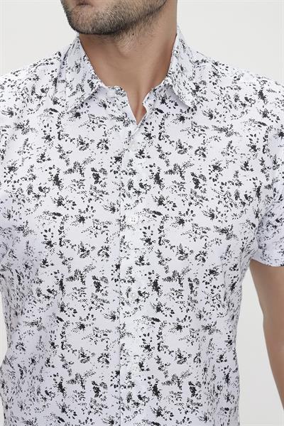 G 1474 Slim Fit Beyaz Spor Gömlek