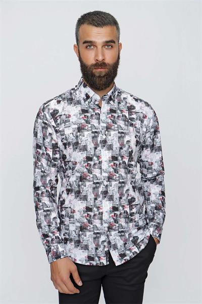 G 1508 Slim Fit Füme Spor Gömlek