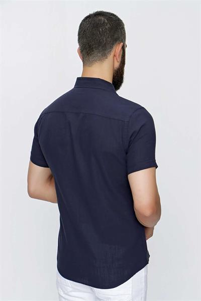 G 1510 Slim Fit Lacivert Spor Gömlek