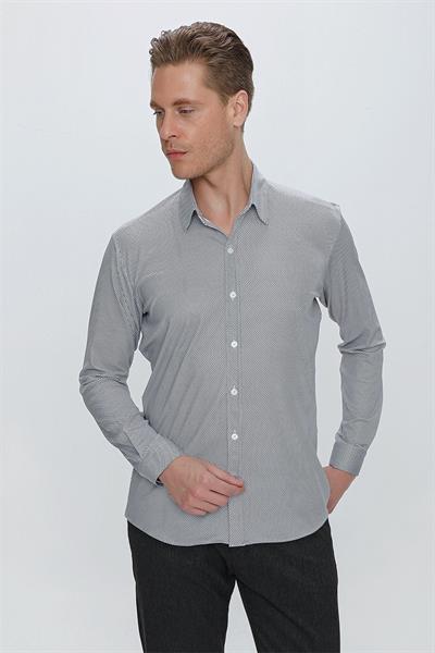 G 1526 Slim Fit Beyaz Spor Gömlek