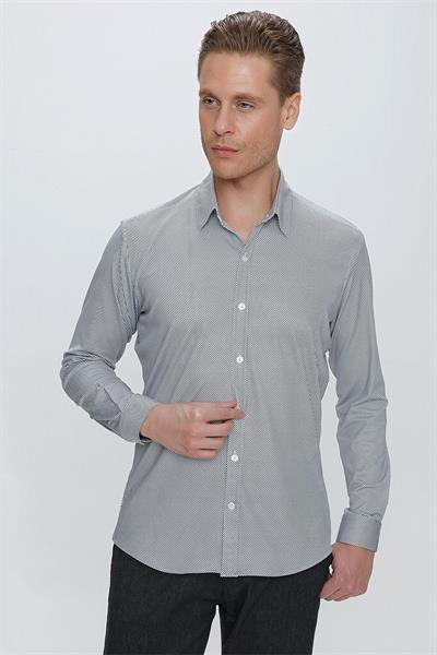 G 1526 Slim Fit Beyaz Spor Gömlek