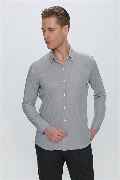 G 1526 Slim Fit Beyaz Spor Gömlek